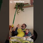 Kid Playing Around Gets Hit By Plant Pot