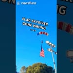 Skydiver’s Flag CAUGHT On Tree