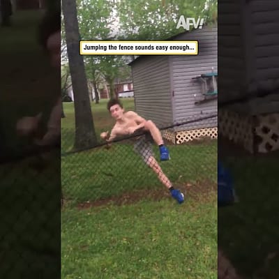 Confident fence jump goes WRONG #failvideos #funny #shorts