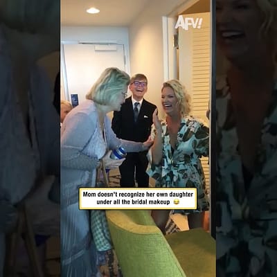 Mom doesn’t recognize her own daughter under all the bridal makeup 😂