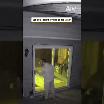 Son gets instant revenge on his father