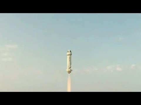 Watch the moment Jeff Bezos launches into space