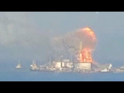 Ukrainian Navy says it has destroyed Russian landing ship