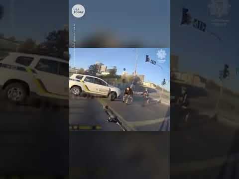 Ukrainian police shoot down Russian drones in Kyiv | USA TODAY #Shorts
