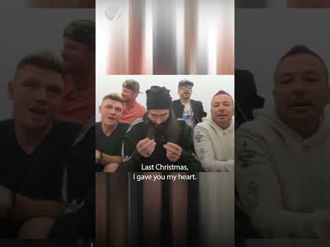 Backstreet Boys sing ‘Last Christmas’ backstage | ENTERTAIN THIS! #Shorts