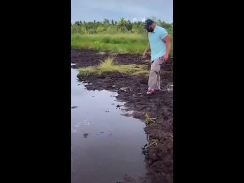 He definitely goes straight to another dimension #funny #fail #mud #afv
