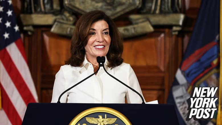 Kathy Hochul sworn in as New York’s first female governor | New York Post