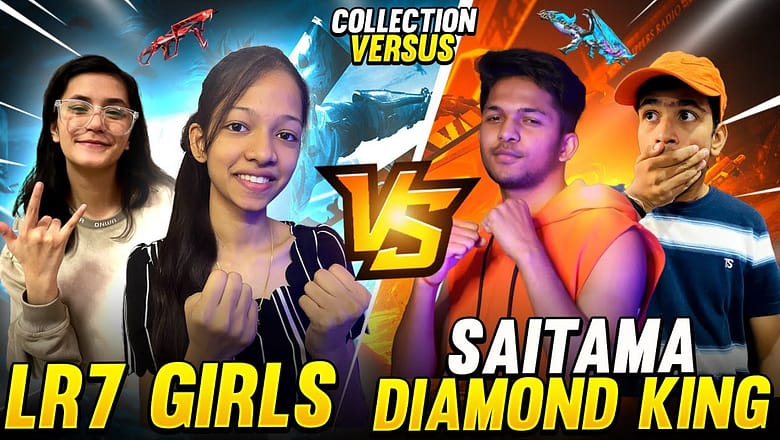Diamond King & Saitama VS LR7 GIRLS Collection Battle Who Will Win ? Garena Free Fire