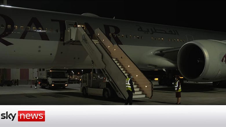 Evacuated Britons on a flight to Qatar from Afghanistan over Taliban fear