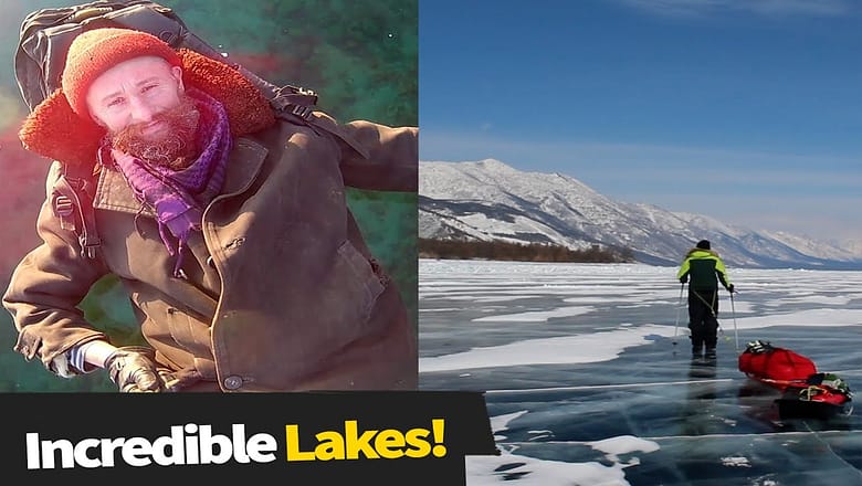 Man Walks Across Ice On World’s Deepest Lake! ?
