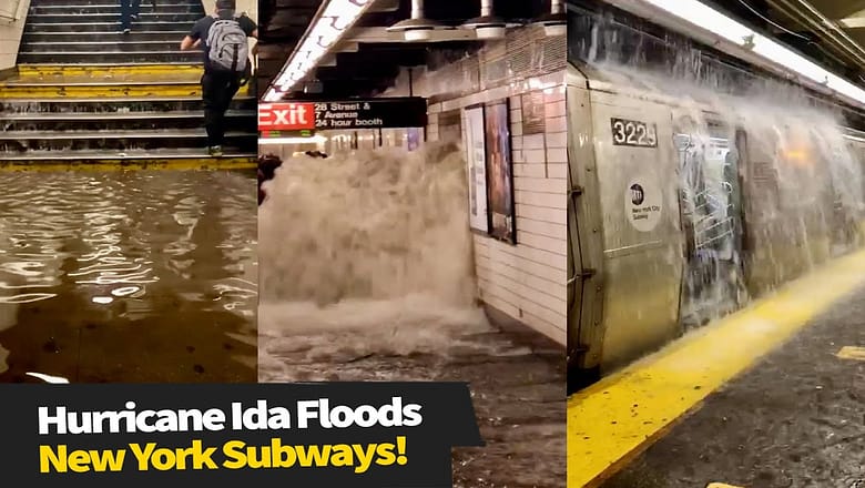 Scary Hurricane Ida Footage Of Flooded Subways in New York!?