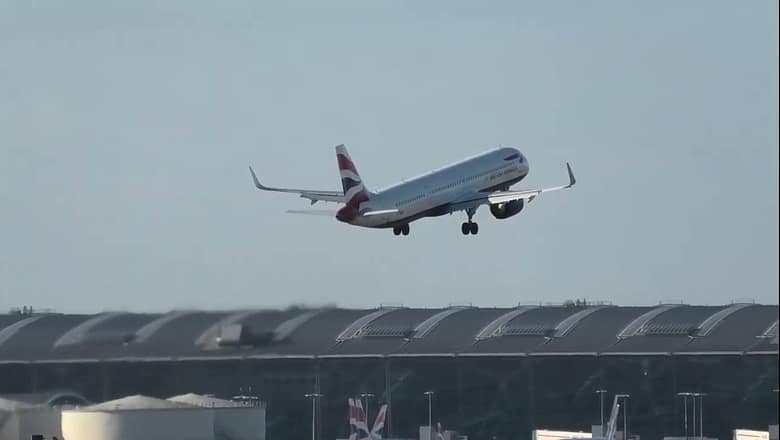 Airplane Hits Runway In Aborted Landing During Storm Corrie