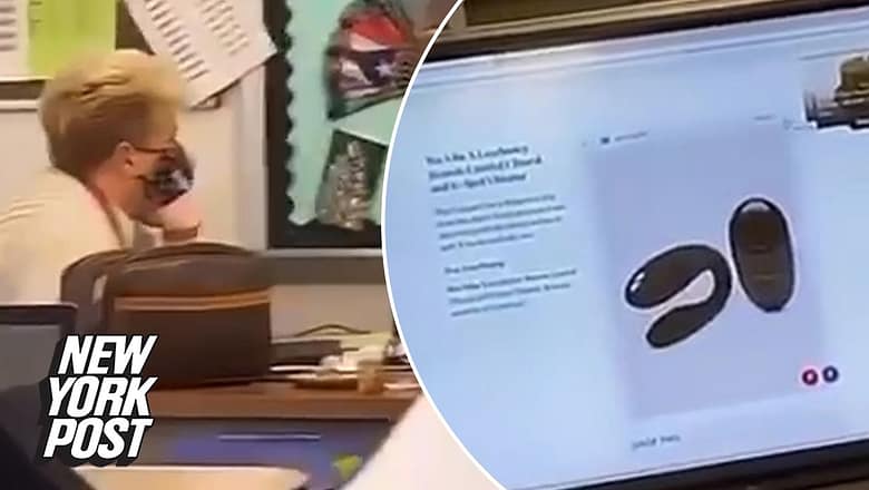 Video shows LI substitute teacher’s sex toy slip-up during lecture | New York Post