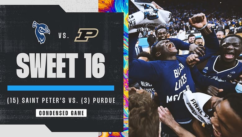Saint Peter’s vs. Purdue – Sweet 16 NCAA tournament extended highlights
