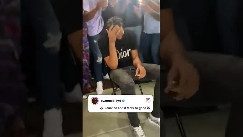 The moment the Mobley family found out Isaiah was joining his brother Evan in Cleveland ??
