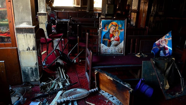 Fire at Cairo Coptic church kills 41, including 10 children