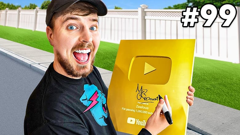 I Got 100 YouTubers to Sign My Gold Play Button