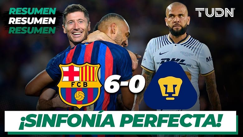 Resumen y goles | Barcelona 6-0 Pumas | Joan Gamper 2022 | TUDN