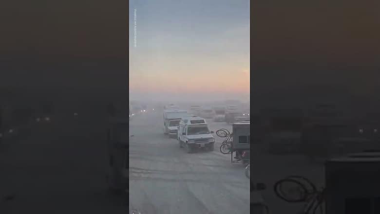 Burning Man attendees caught in 8-hour traffic jam leaving festival | USA TODAY #Shorts