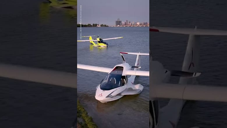 Detroit auto show showcases Gravity Jet Suit, amphibious aircraft | USA TODAY #Shorts