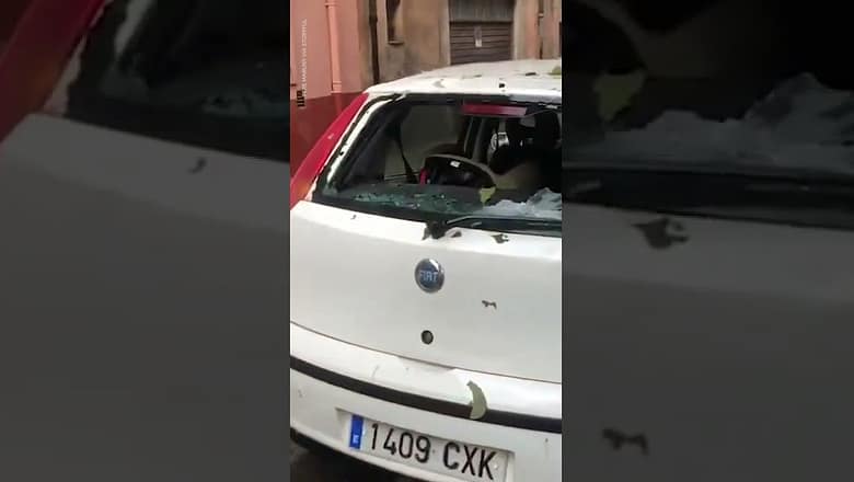 Massive hailstorm kills toddler, injures dozens of others in Spain | USA TODAY #Shorts
