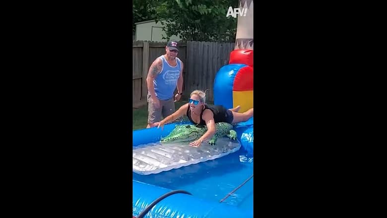 See ya later, alligator ? #shorts #fall #fail #funny