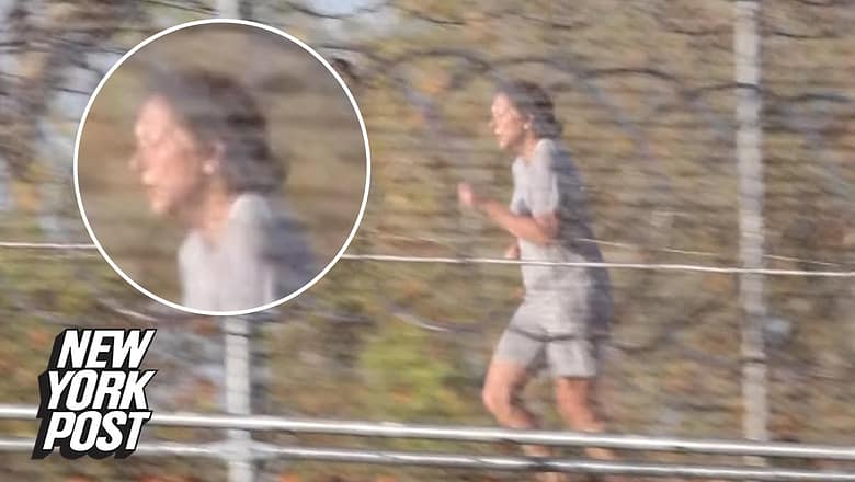 Back on the run! Ghislaine Maxwell seen laughing, jogging on prison track | New York Post