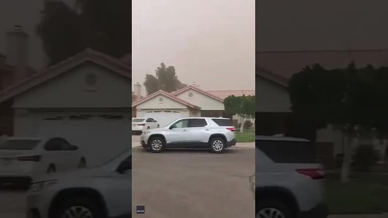 Dust storm looms over California highways, suburbs | USA TODAY #Shorts