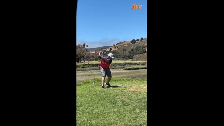Is this what they mean by backspin?? ? #golf #fail #sports #funny