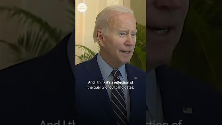 Biden congratulates Democrats on holding Senate: ‘Bigger the number, the better’ | USA TODAY #Shorts