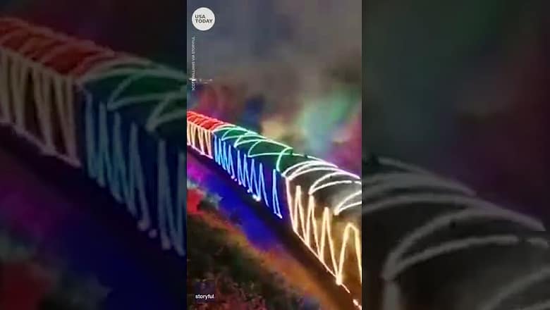 Christmas ‘Train of Lights’ returns in England for holiday season | USA TODAY #Shorts