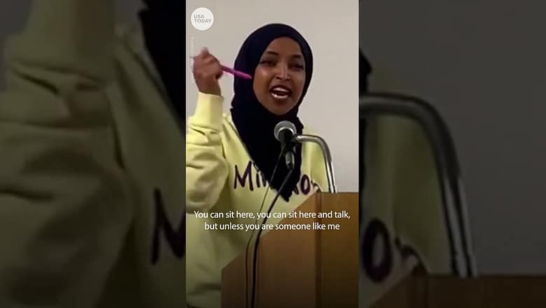 Rep. Ilhan Omar heckled, called a ‘warmonger’ at event in Minnesota | USA TODAY #Shorts