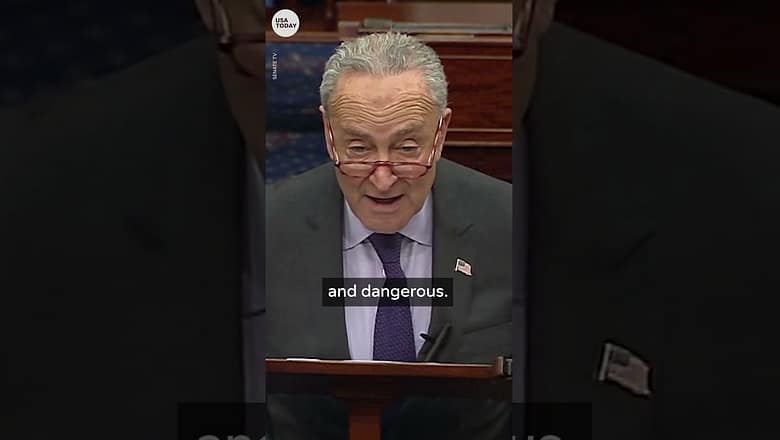 Chuck Schumer slams Donald Trump for ‘disgusting’ Ye, Fuentes dinner | USA TODAY #Shorts