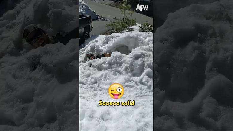 He Was So Sure It Was SOOO Solid… ? #fail #fall #winter #snow #funny #afv