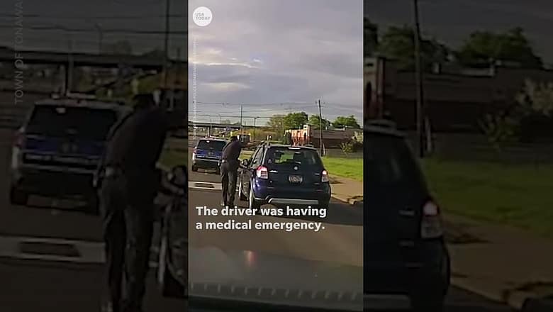 New York cop nicknamed ‘roadrunner’ after chasing runaway car on foot | USA TODAY #Shorts