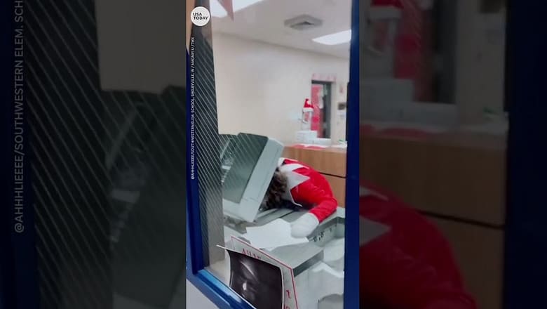Principal causes mischief while dressed as ‘Elf on the Shelf’ | USA TODAY #Shorts