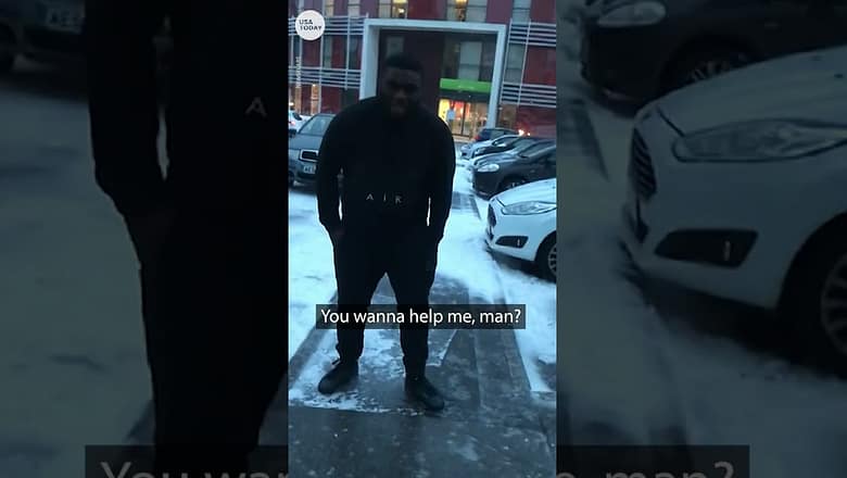 UK man can’t stop slipping on ice | USA TODAY #Shorts