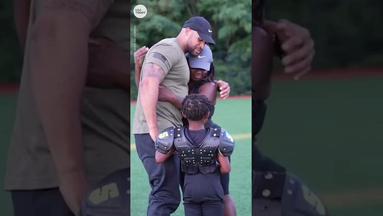 Air Force dad has tearful reunion with family, son | USA TODAY #Shorts