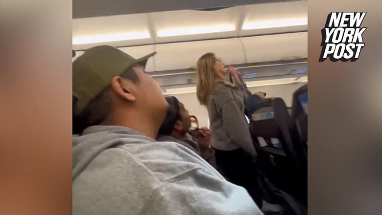 Airplane ‘Karen’ goes viral after screaming, ‘I hope y’all crash and die!’ | New York Post