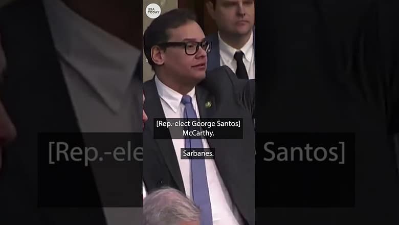 George Santos nearly misses call for speaker vote | USA TODAY #Shorts