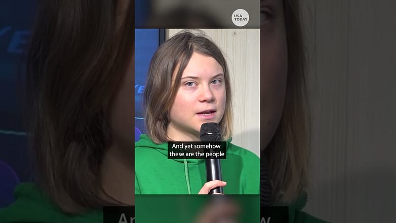 Greta Thunberg at Davos: Corporations put profit ‘above people and above planet’ | USA TODAY #Shorts