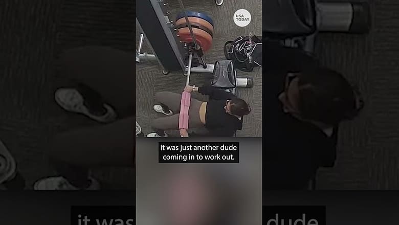 Brave woman fights off male attacker while alone at gym | USA TODAY #Shorts