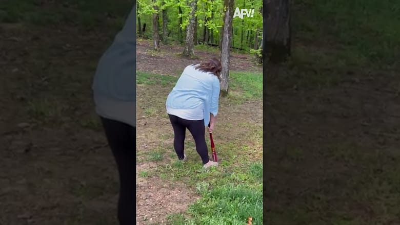 Just Keep Swinging!!??#afv #joke #funny #fail