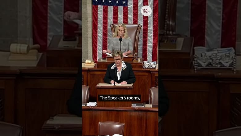 Marjorie Taylor Green sworn in as Speaker Pro Tempore | USA TODAY #Shorts
