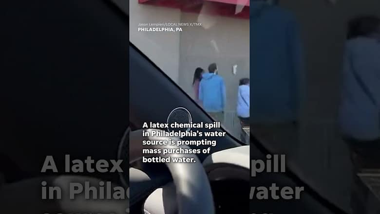 Philadelphia residents flock to buy bottled water after latex chemical spill #Shorts