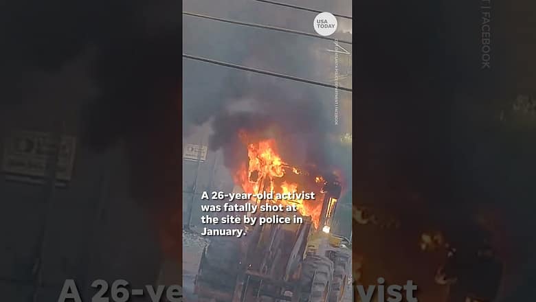 Protesters attack ‘Cop City’ in Atlanta, 23 arrested for domestic terrorism | USA TODAY #Shorts