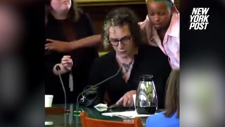 Video shows trans activist block official in Texas senate | New York Post