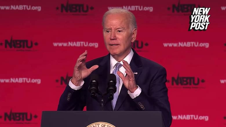 Biden falsely says he was born where granddad died ‘two weeks before’ | New York Post
