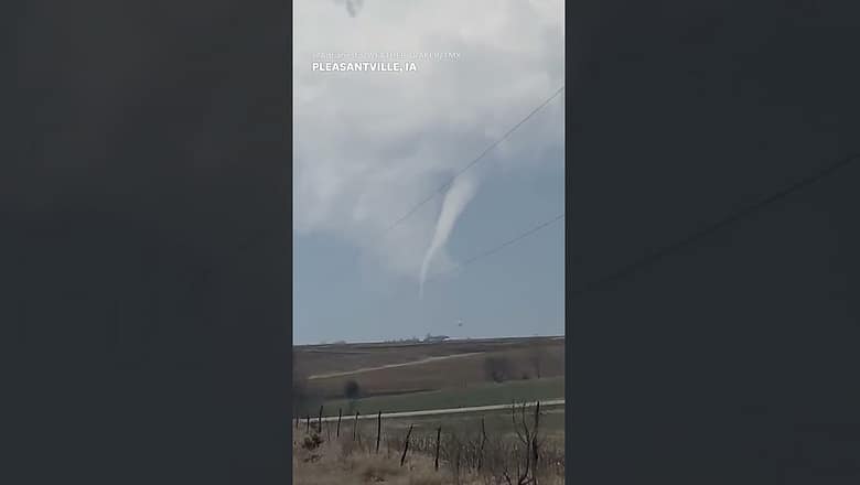 ‘Wow, that is awesome’: Tornado spotted near Pleasantville, Iowa #Shorts