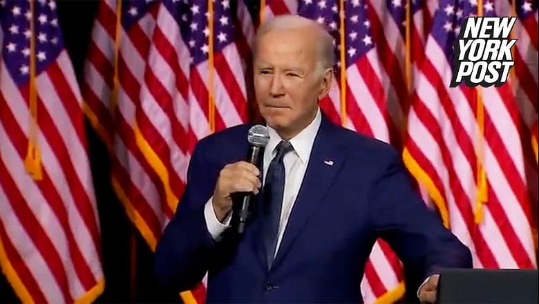 Biden makes awkward joke about ‘thin’ walls at his parents’ house | New York Post